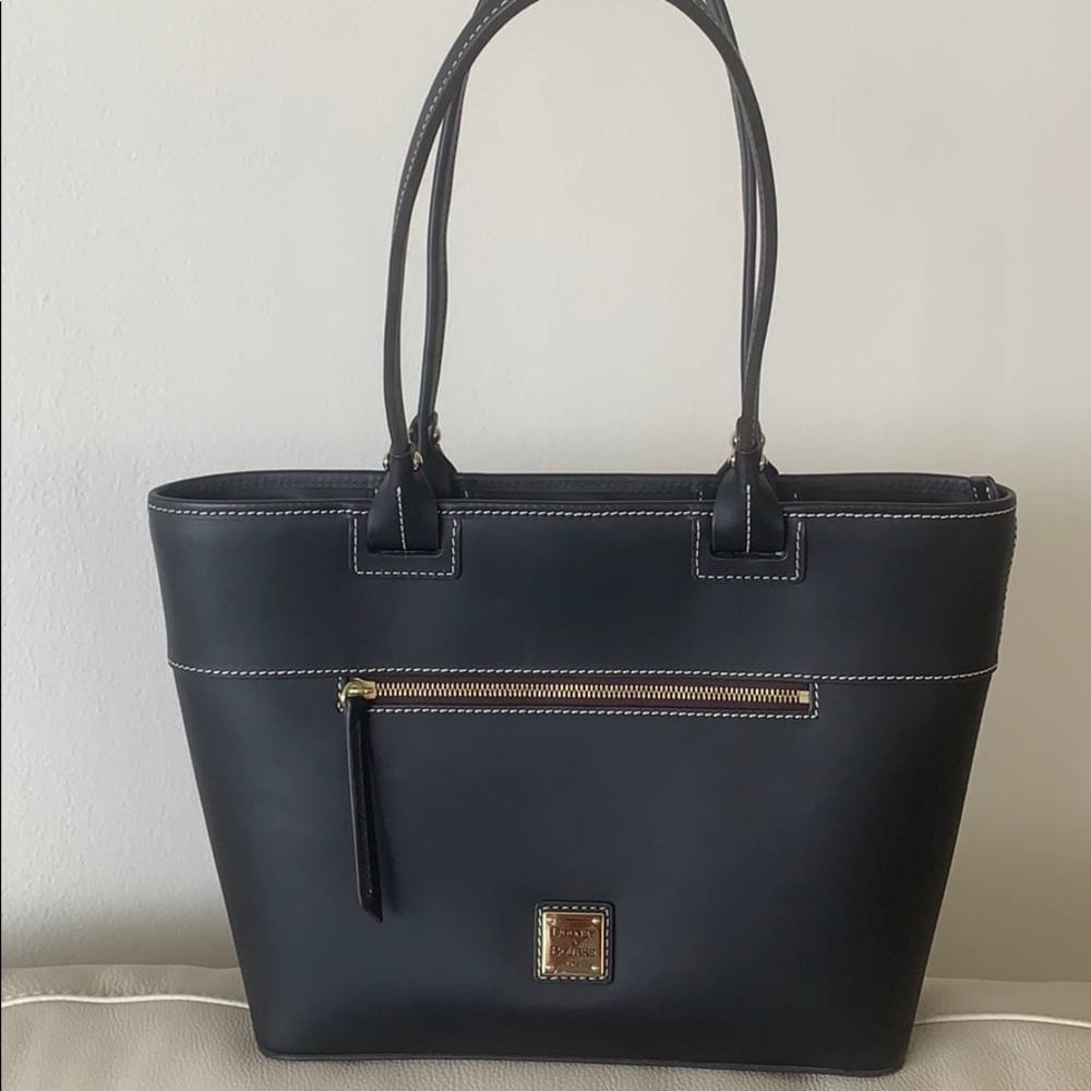 Black leather tote bag. Brand new with dust bag.